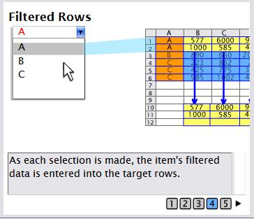 Filtered Rows option in selector components